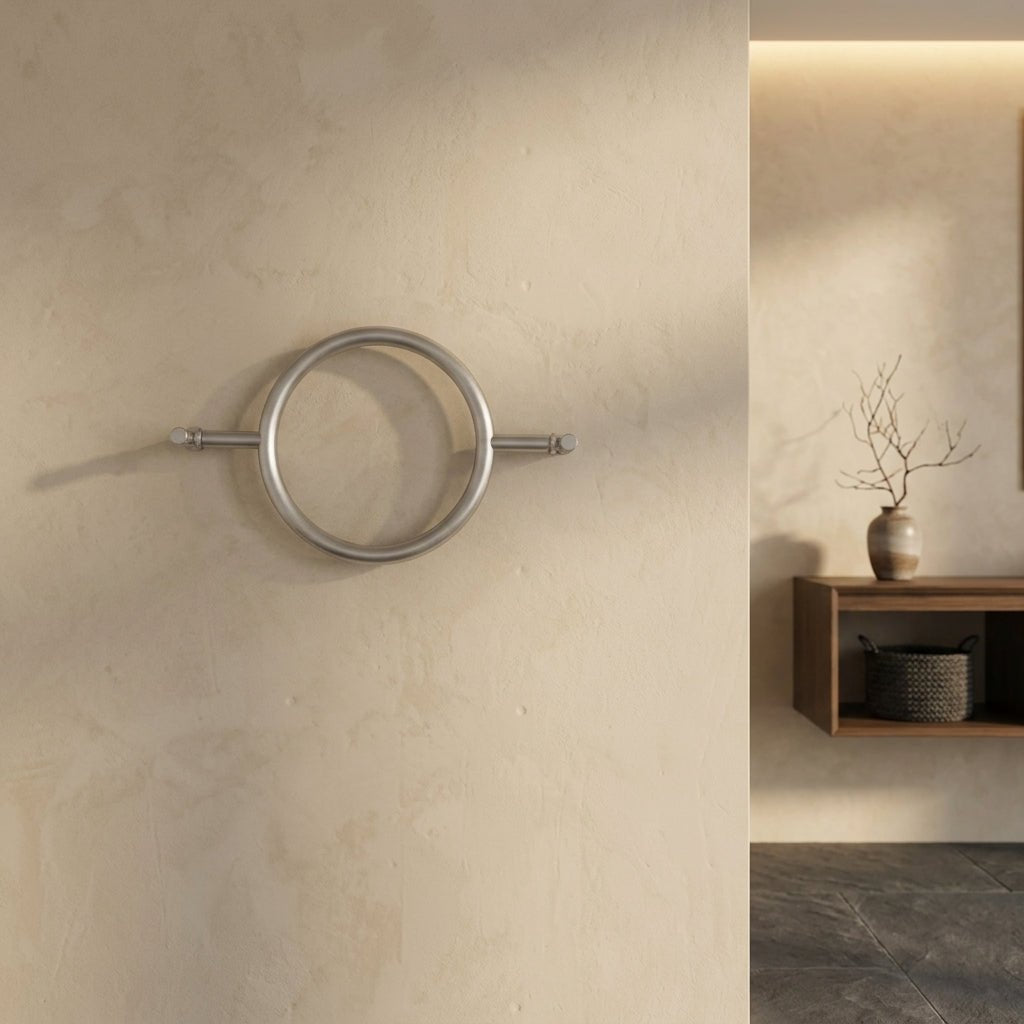 Carisa Roni Stainless Steel Hoop Towel Radiator in 400H x 640W
