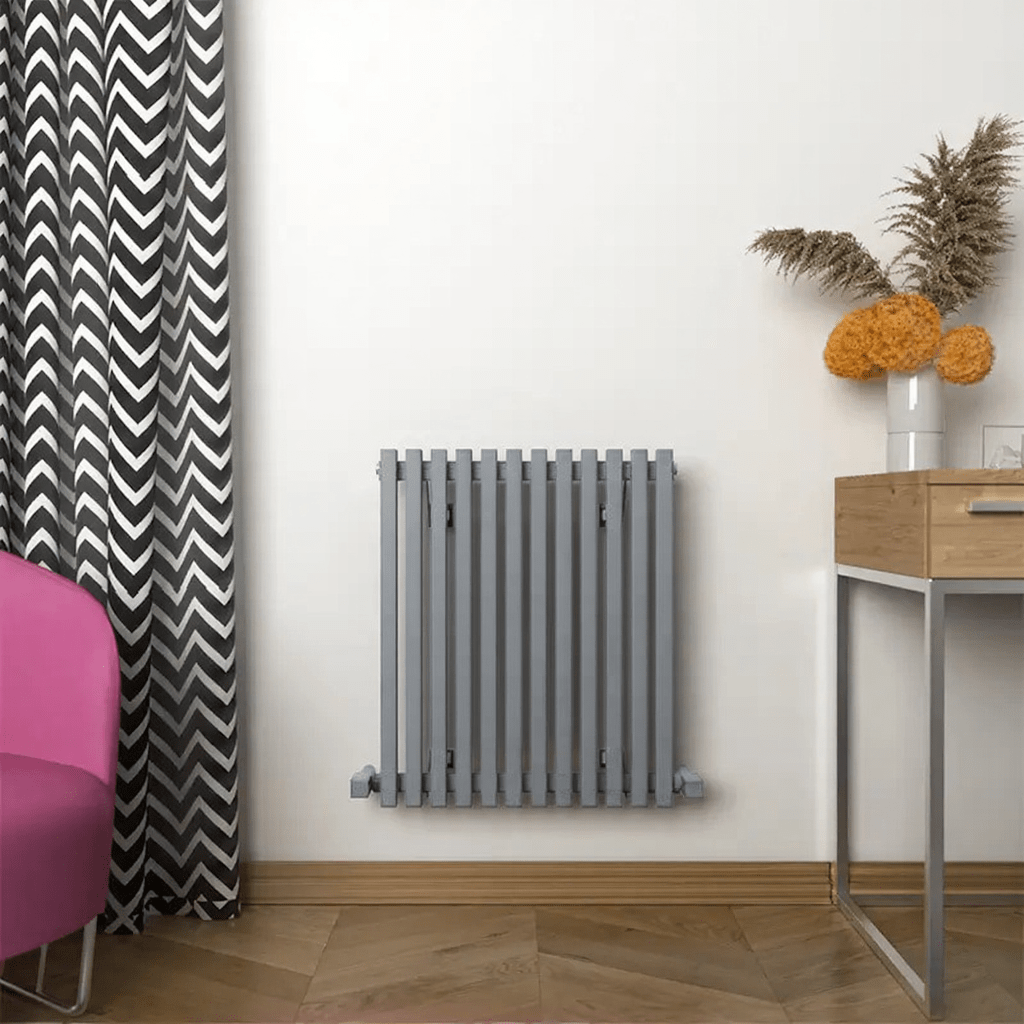 Carisa Sophia Aluminium Horizontal Designer Radiator in 600H x 667W Textured White