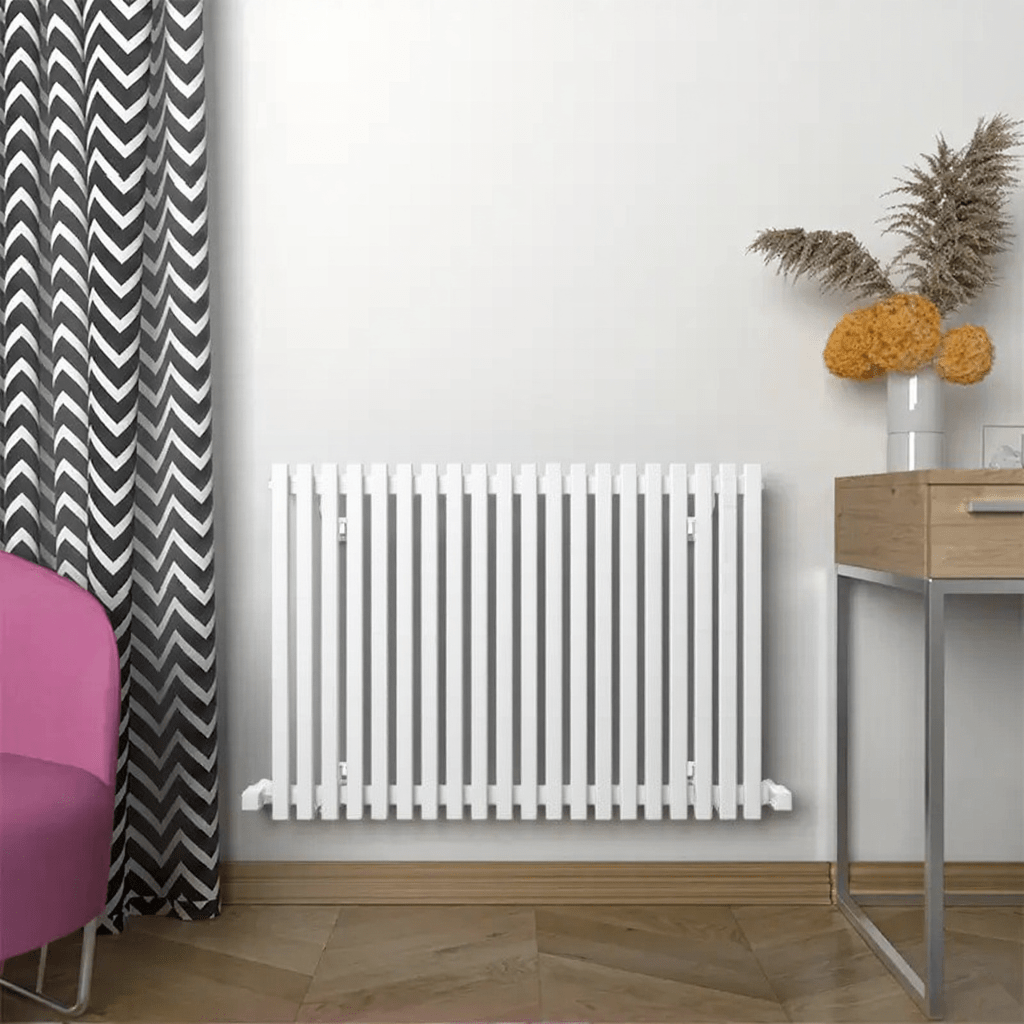 Carisa Sophia Aluminium Horizontal Designer Radiator in 600H x 835W Textured White