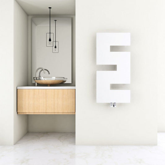 Carisa Stirling Zig Zag Radiator in Textured White in Textured White