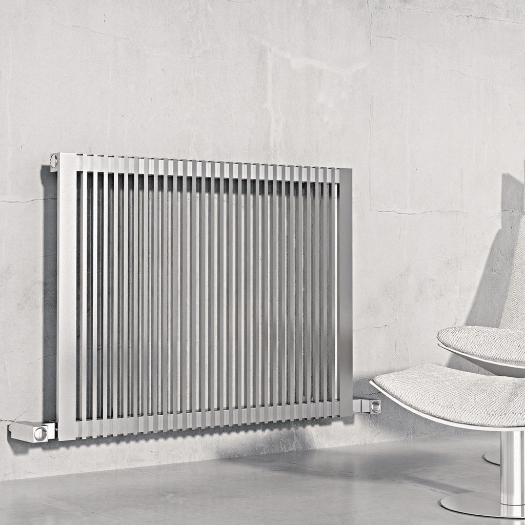 Carisa Stripe Stainless Steel Horizontal Radiator in 600H x 795W
