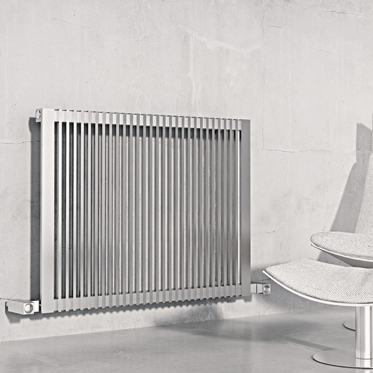 Carisa Stripe Stainless Steel Horizontal Radiator in 600H x 795W