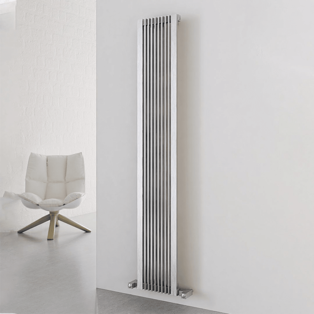 Carisa Stripe Stainless Steel Tall Radiator in 600H x 595W