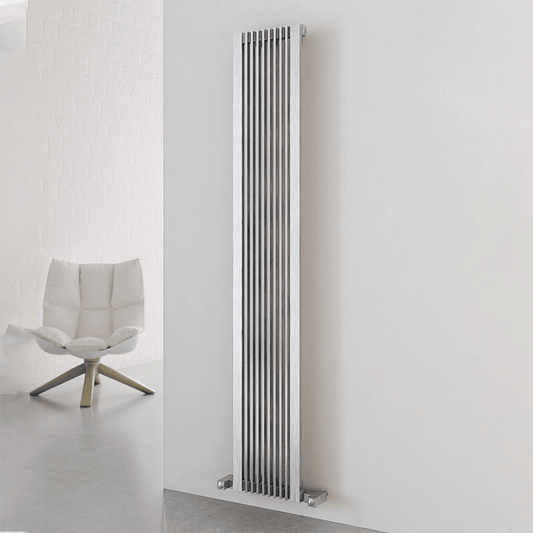 Carisa Stripe Stainless Steel Tall Radiator in 600H x 595W