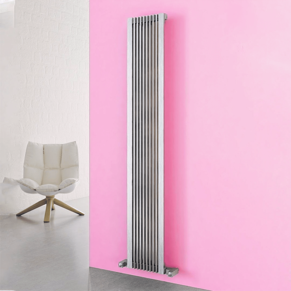 Carisa Stripe Stainless Steel Tall Radiator in 600H x 595W