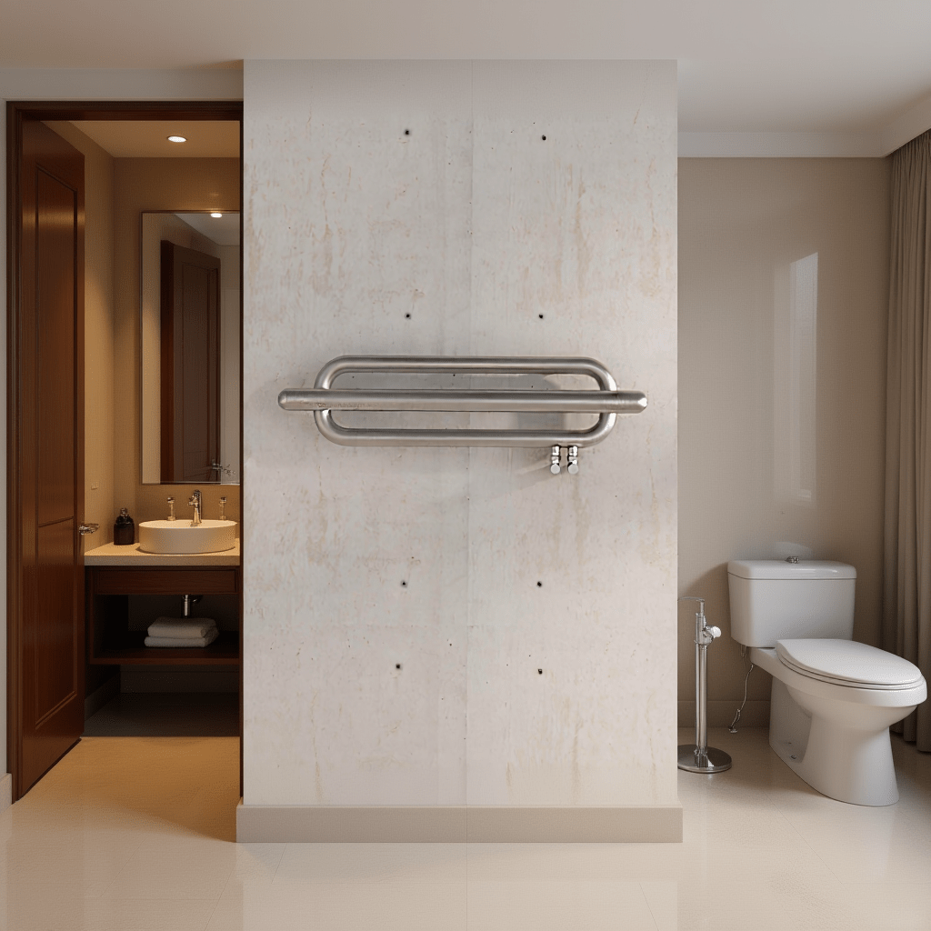 Carisa Swing Stainless Steel Heated Towel Rail in 250H x 1000W