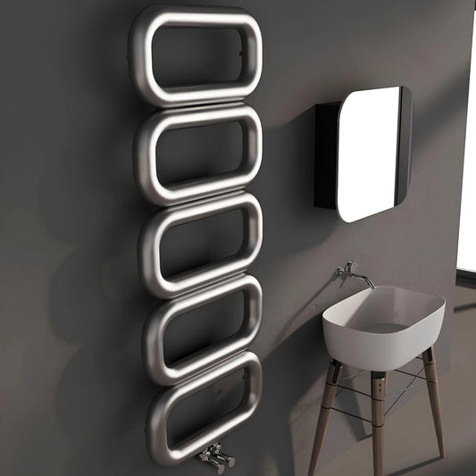 Carisa Talent Oval Stainless Steel Bathroom Radiator in 1040H x 500W