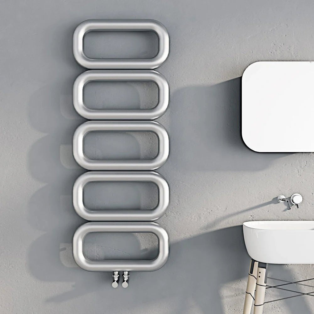 Carisa Talent Oval Stainless Steel Bathroom Radiator in 1300H x 500W