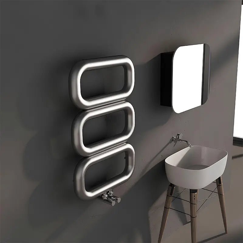 Carisa Talent Oval Stainless Steel Bathroom Radiator in 780H x 500W