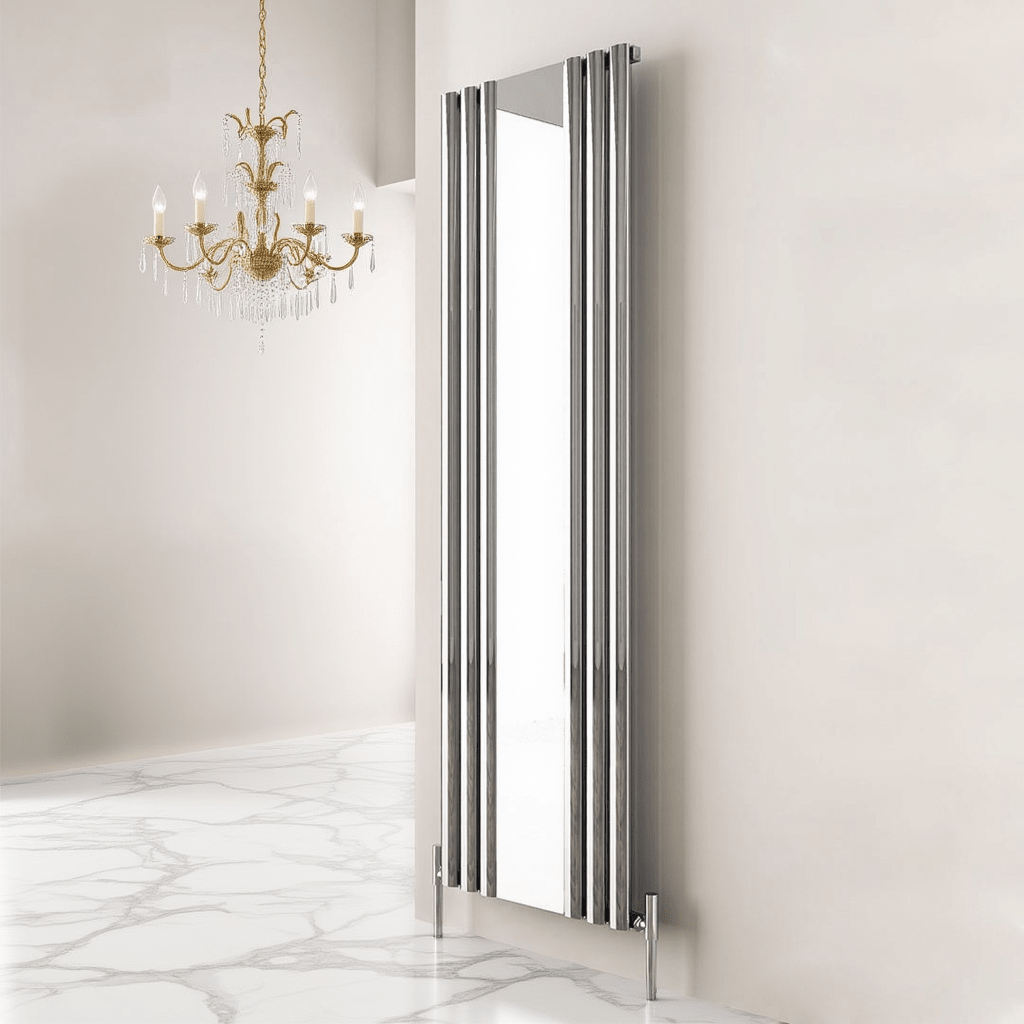 Carisa Tallis Mirror Designer Aluminium Radiator in 1800H x 550W