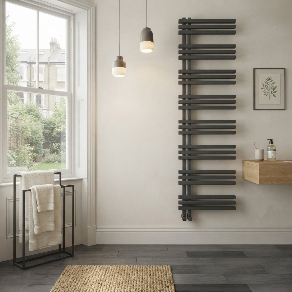 Carisa Terra Aluminium Bathroom Radiator in 1740H x 500W