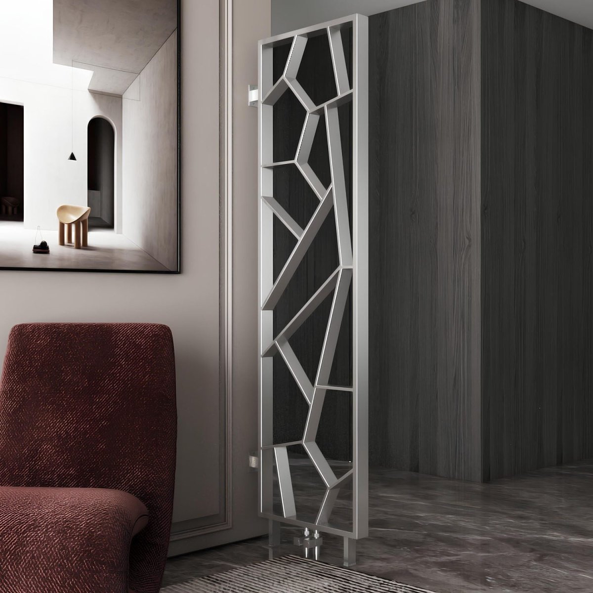 Carisa Tria Stainless Steel Vertical Radiator | CUSTOM MADE in Satin Polished