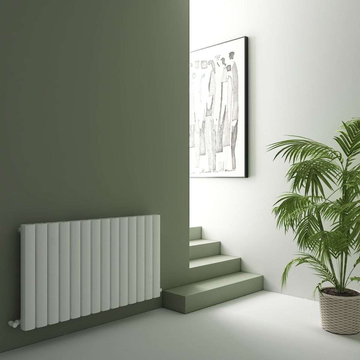 Carisa Vesta Modern Horizontal Aluminium Radiator in 600H x 1045W