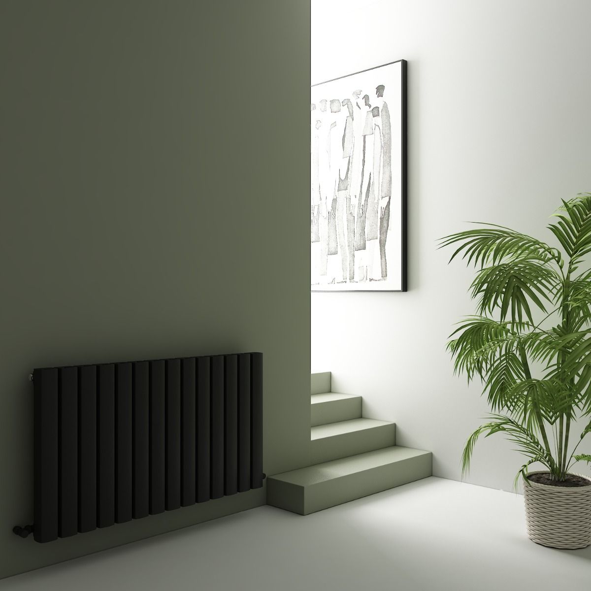 Carisa Vesta Modern Horizontal Aluminium Radiator in 600H x 745W
