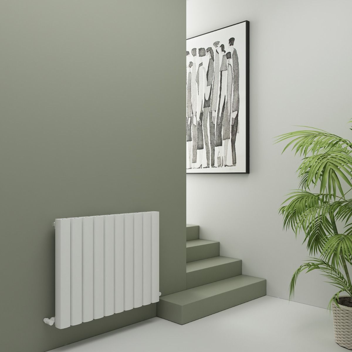 Carisa Vesta Modern Horizontal Aluminium Radiator in 600H x 745W