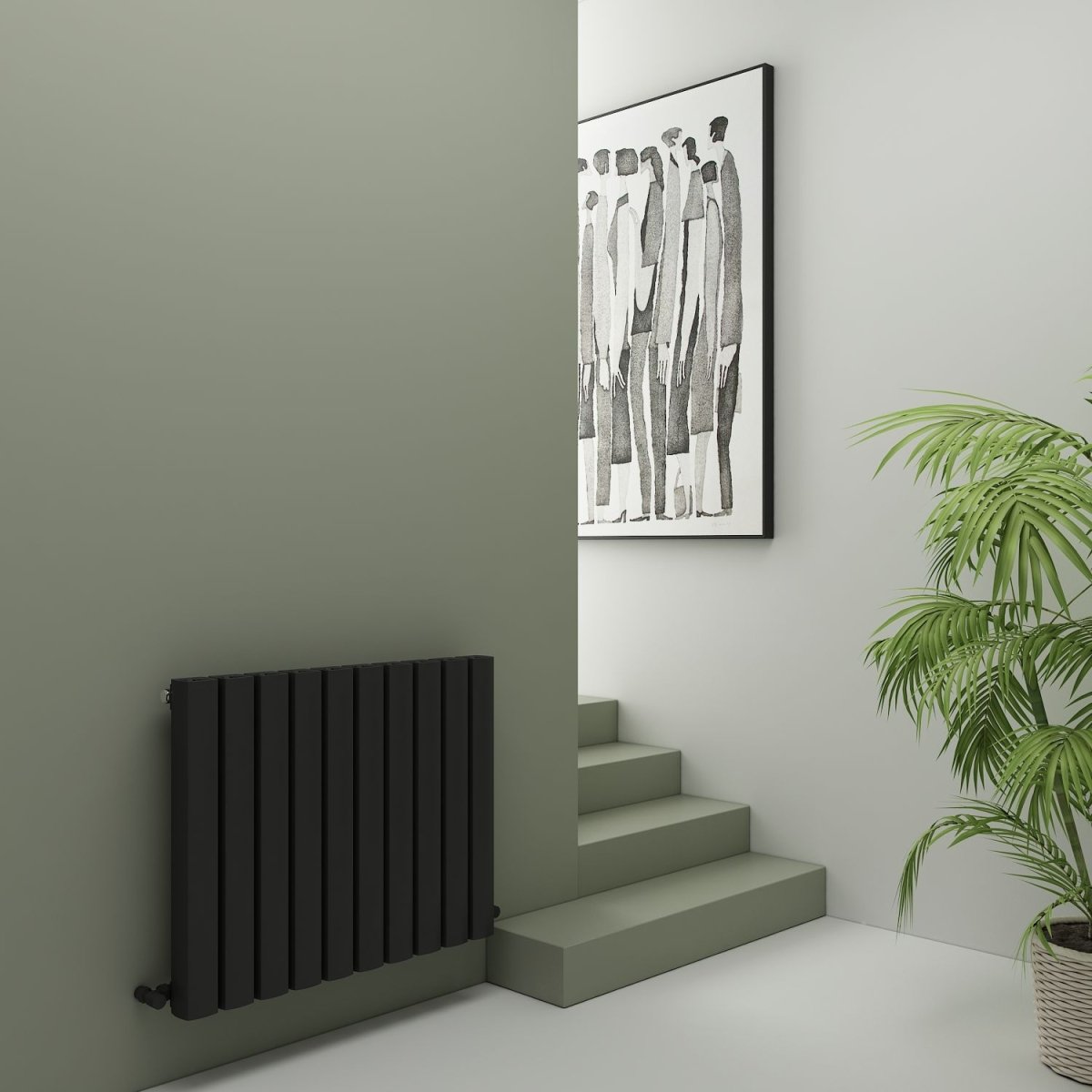Carisa Vesta Modern Horizontal Aluminium Radiator in 600H x 745W