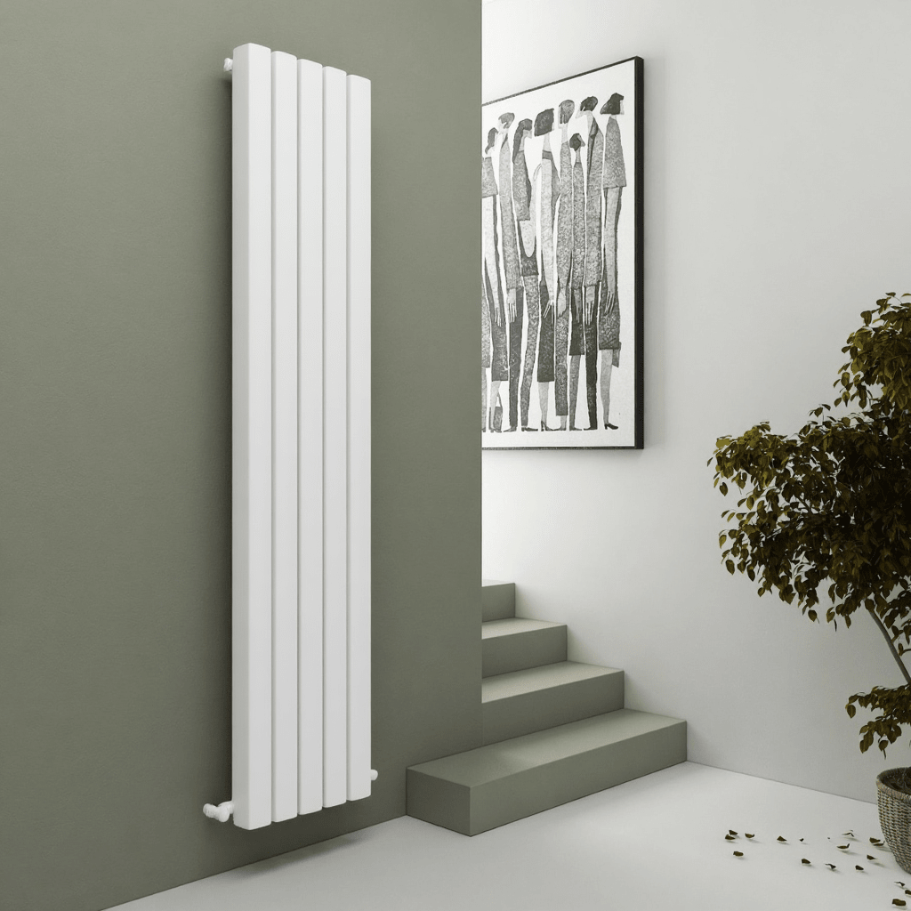 Carisa Vesta Modern Vertical Aluminium Radiator in 1800H x 295W