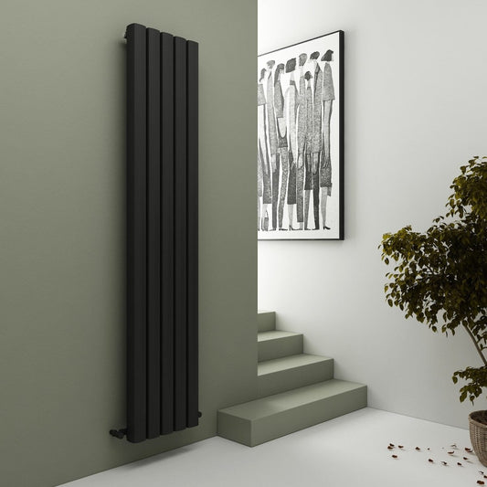Carisa Vesta Modern Vertical Aluminium Radiator in 1800H x 295W