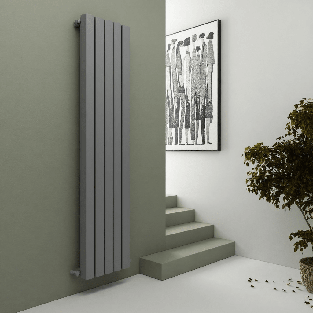 Carisa Vesta Modern Vertical Aluminium Radiator in 1800H x 445W