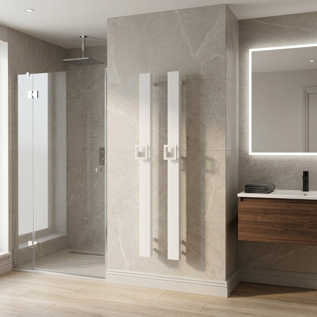 Carisa Vesta Single Aluminium Dry Electric Towel Radiator in 1200H x 70W