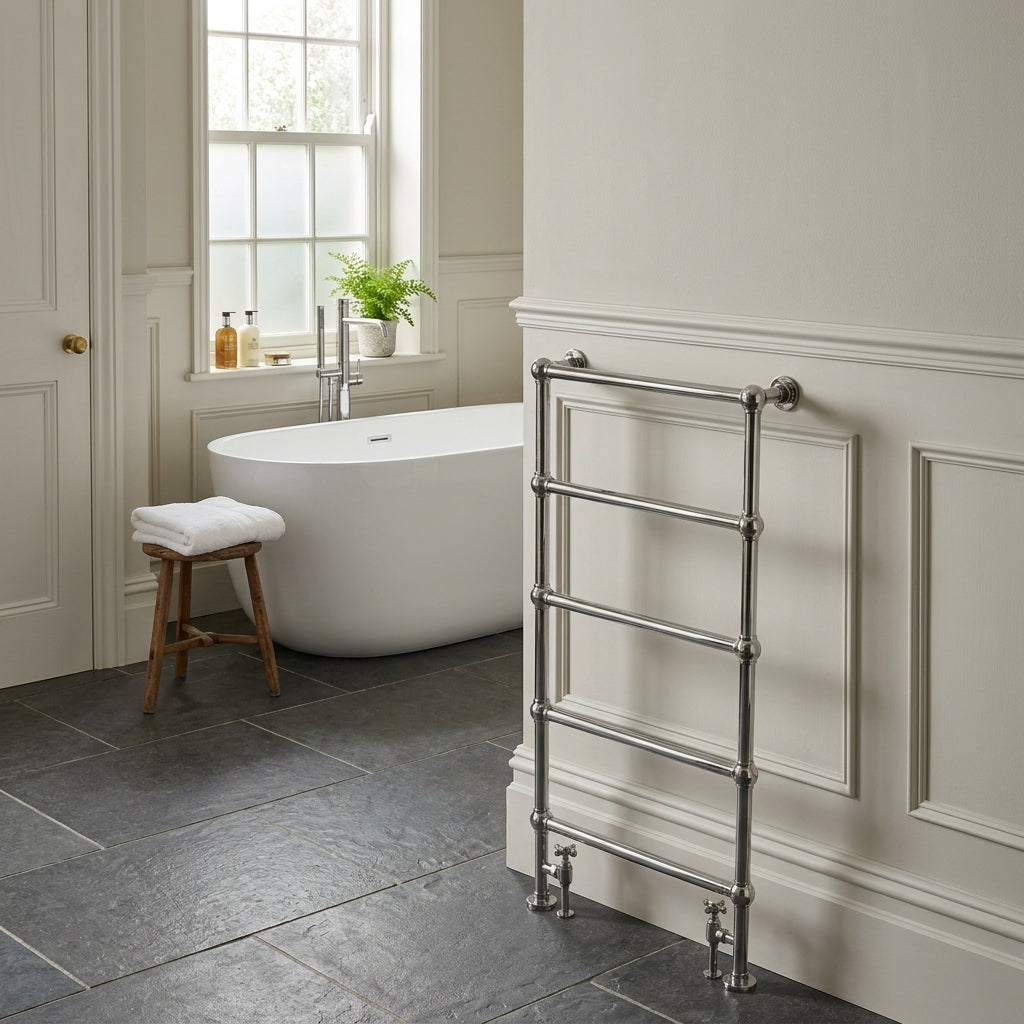 Carisa Victoria Traditional Steel Heated Bathroom Towel Rail