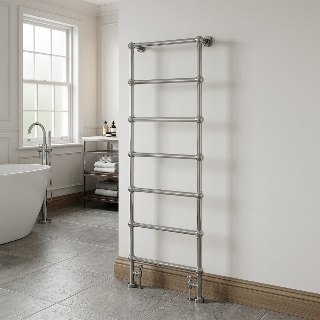 Carisa Victoria Traditional Steel Heated Bathroom Towel Rail