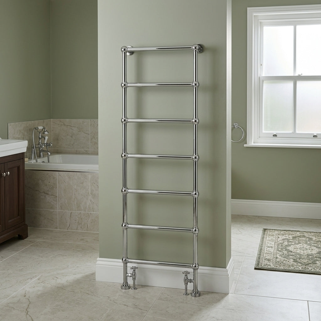 Carisa Victoria Traditional Steel Heated Bathroom Towel Rail