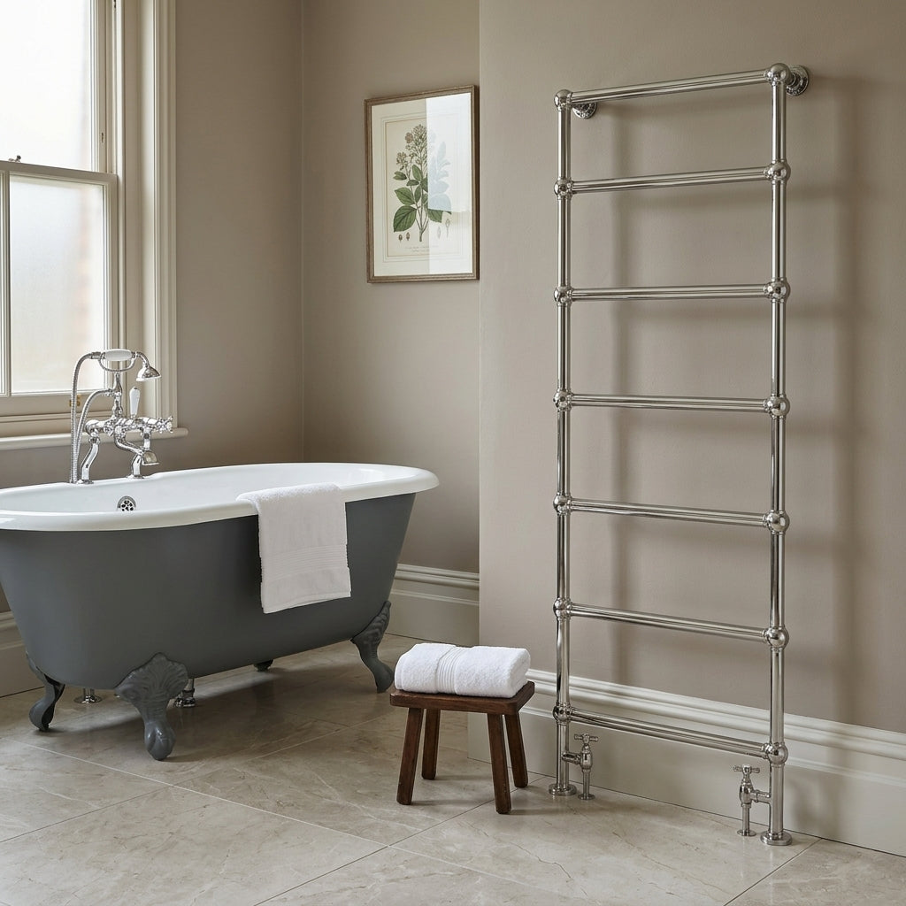 Carisa Victoria Traditional Steel Heated Bathroom Towel Rail
