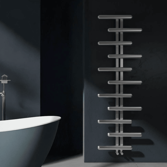 Carisa Vivi Stainless Steel Towel Radiator in Mirror Polished Chrome in Mirror Polished