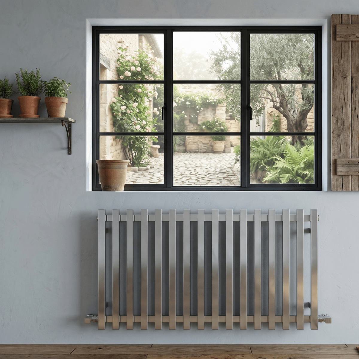 Carisa Zara Chrome Polished Steel Horizontal Radiator in 550H x 1020W