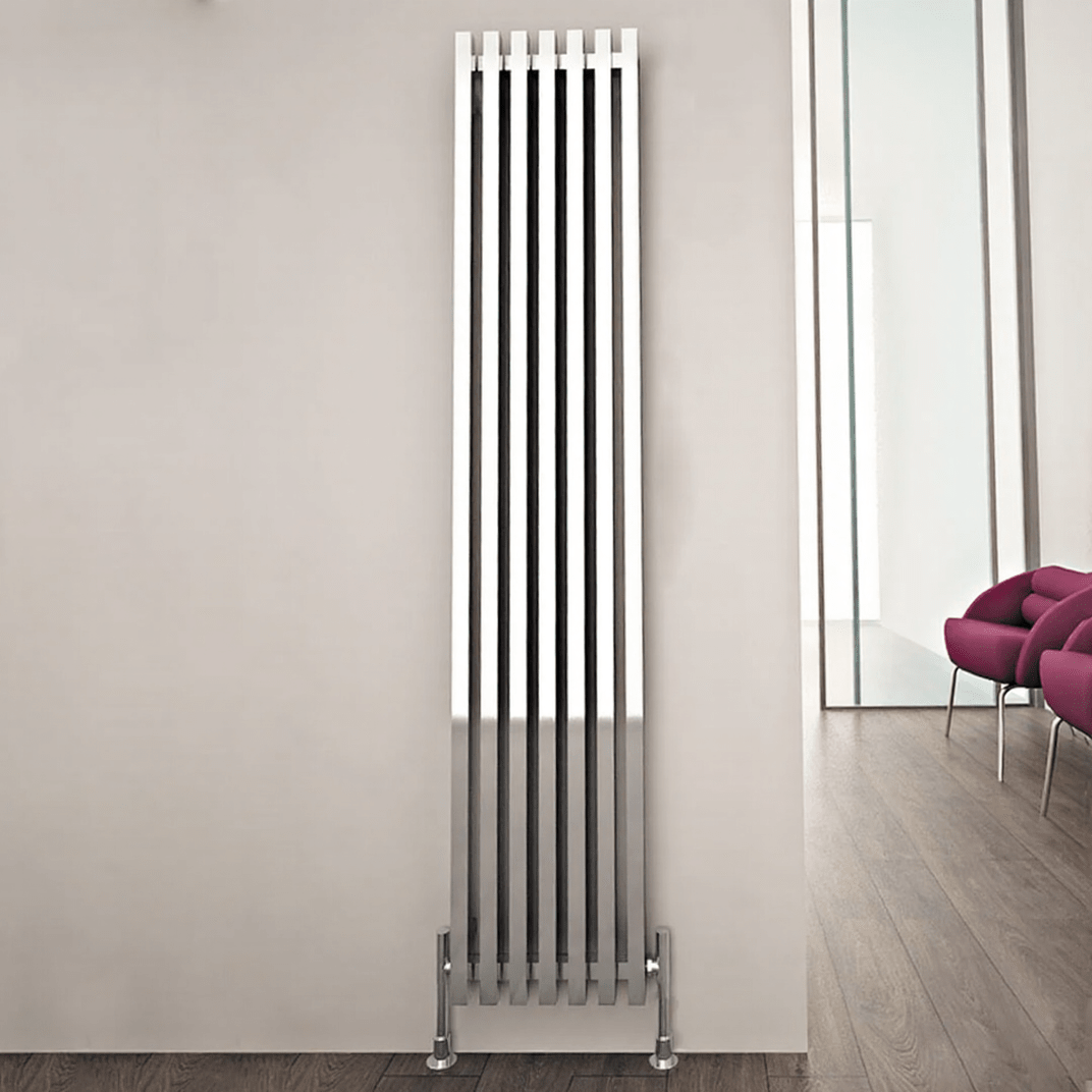 Carisa Zara Chrome Polished Steel Tall Radiator in 1800H x 240W