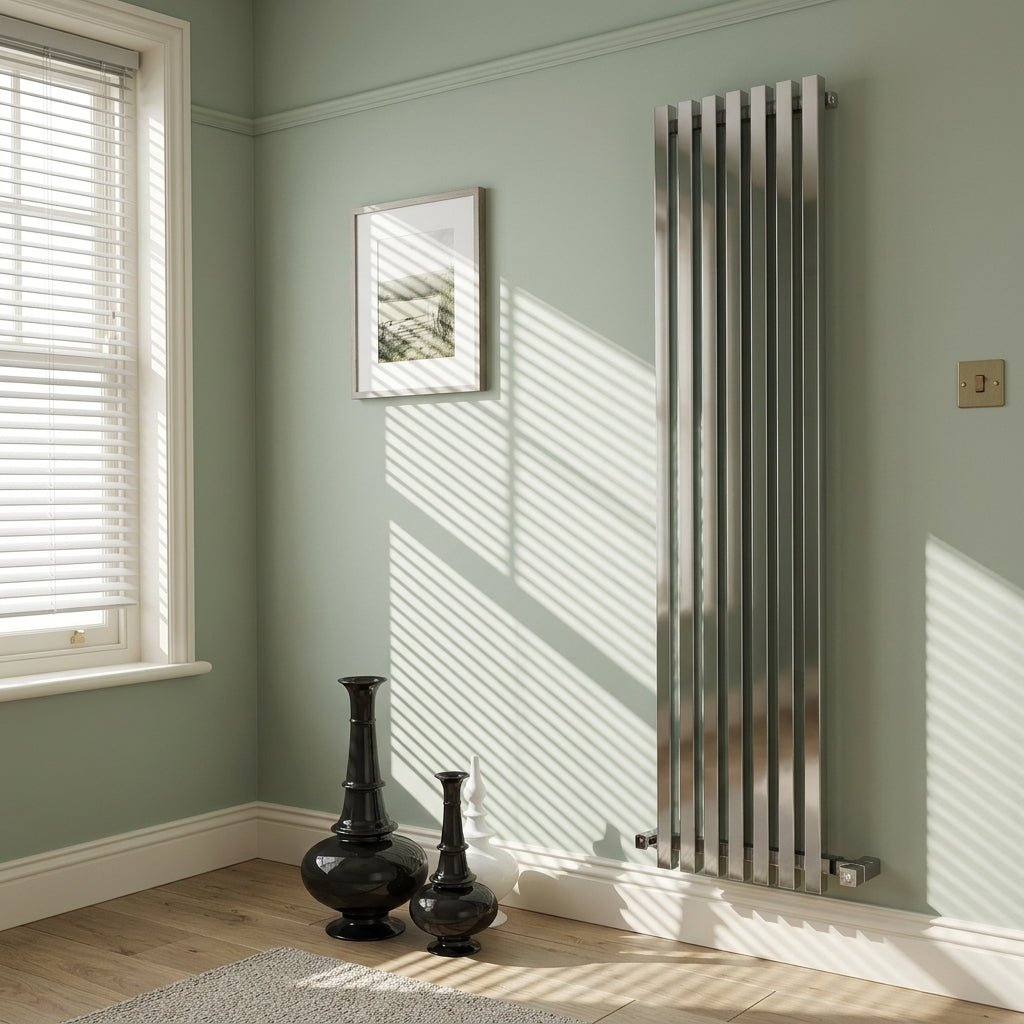Carisa Zara Chrome Polished Steel Tall Radiator in 1800H x 240W