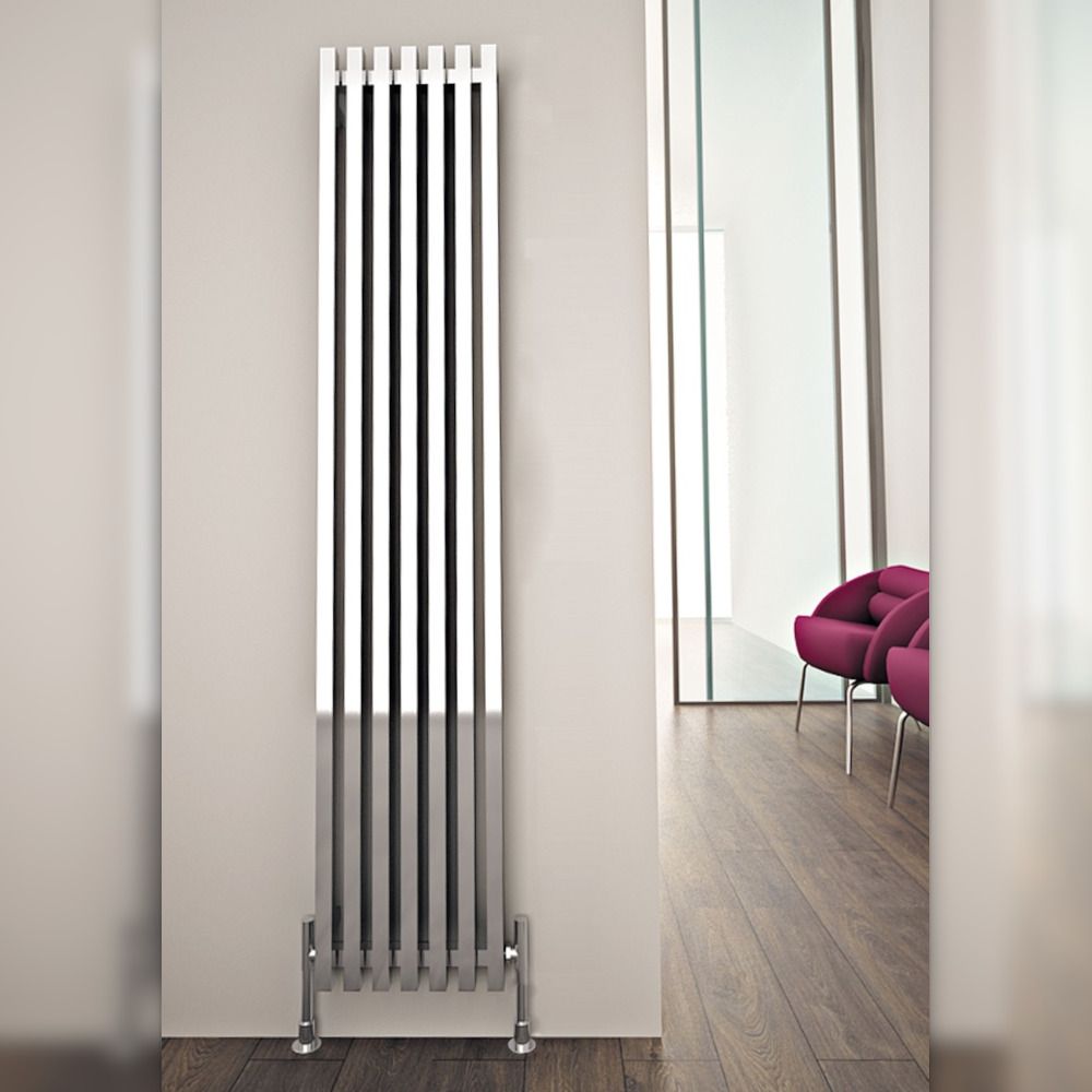 Carisa Zara Chrome Polished Steel Tall Radiator in 1800H x 340W