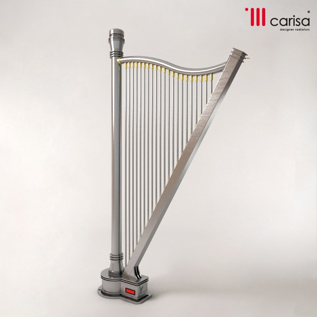 Carisa Adagio Stainless Steel Harp Designer Radiator 2000H x 1150W