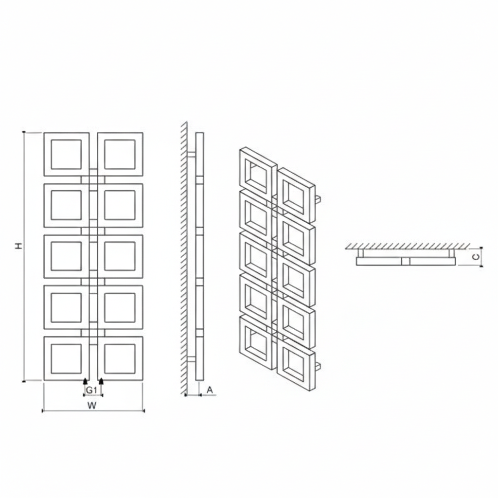 Carisa Knight Bespoke Stainless Steel Designer Heated Towel Rail | CUSTOM MADE