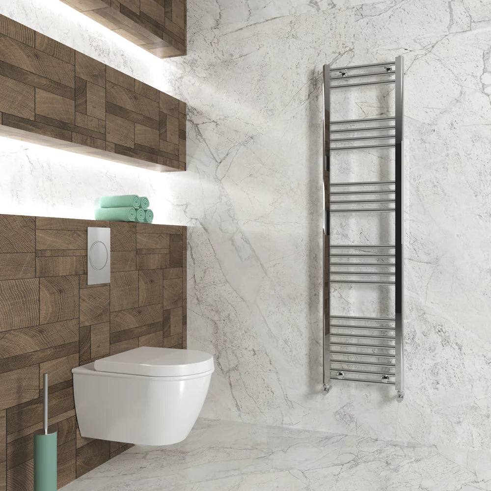 Carisa Nile Polished Chrome Bathroom Radiator | 1 colour, 9 sizes