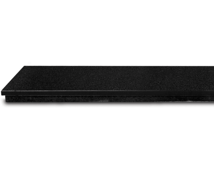 Carron Absolute Black Granite Hearth 4 Piece in 127x38cm