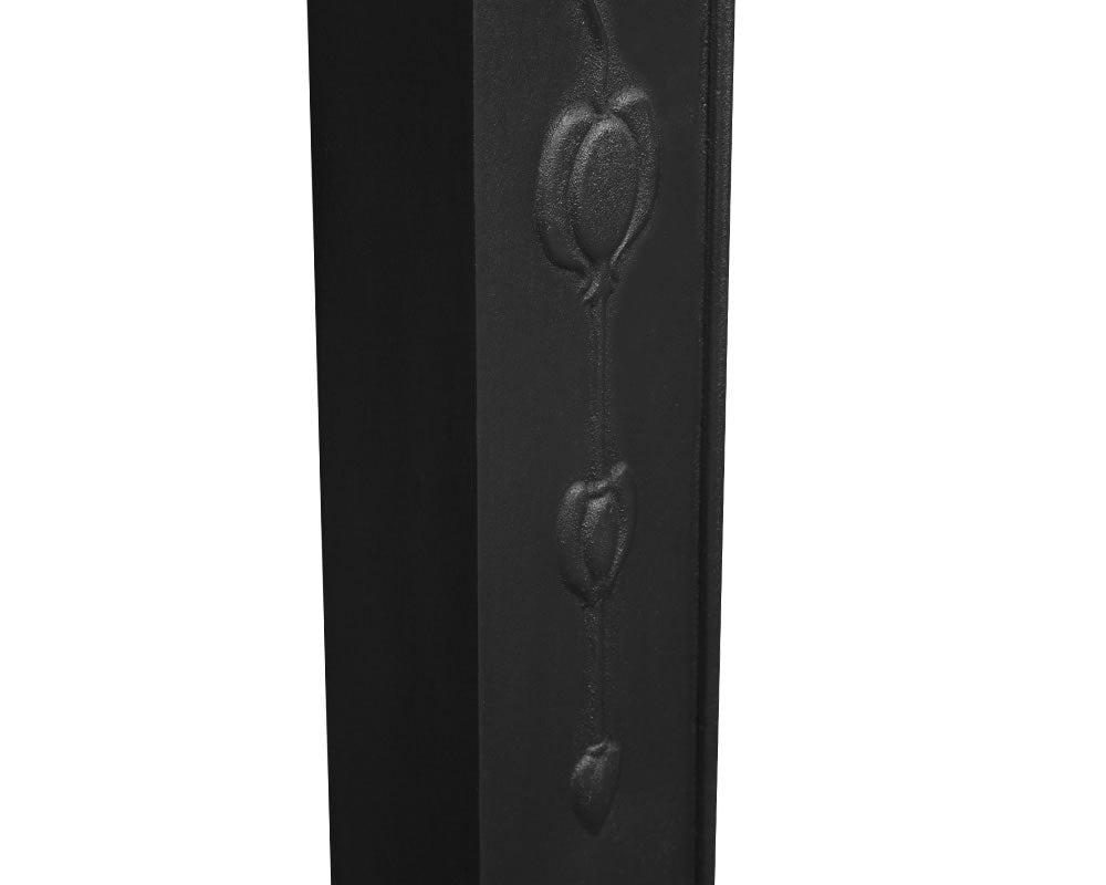 Carron Art Noveau Cast Iron Fireplace Surround in Black