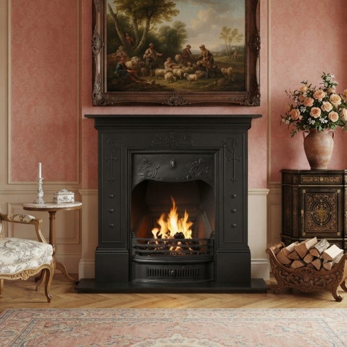 Carron Bella Cast Iron Fireplace Surround in Black