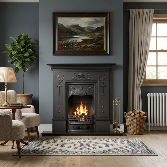 Carron Bella Cast Iron Fireplace Surround in Black