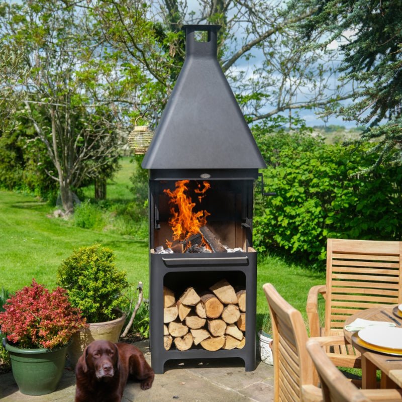 Carron Bellmount BBQ & Outdoor Fireplace in Black