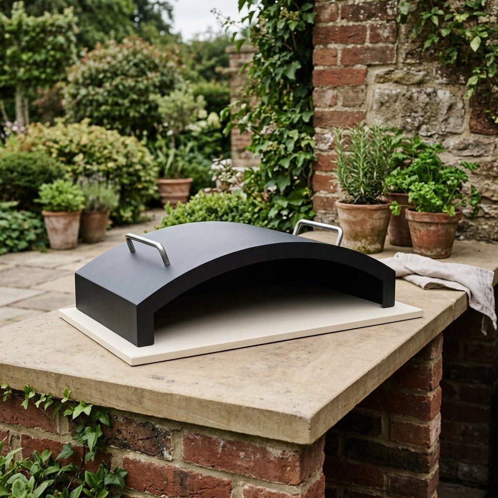 Carron Bellmount BBQ Pizza Stone & Hood in Matt Black