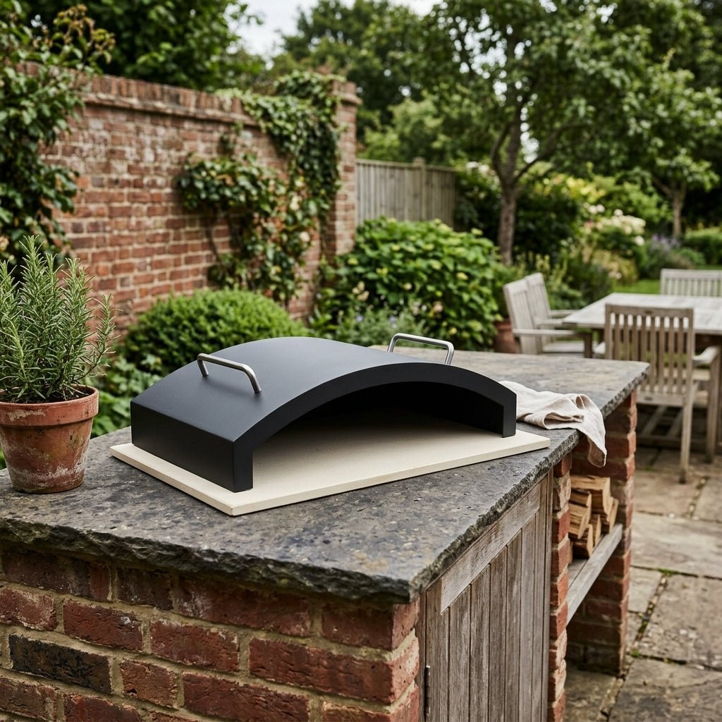 Carron Bellmount BBQ Pizza Stone & Hood in Matt Black