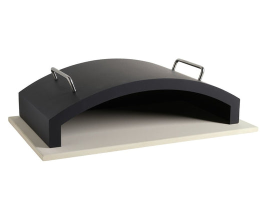 Carron Bellmount BBQ Pizza Stone & Hood in Matt Black