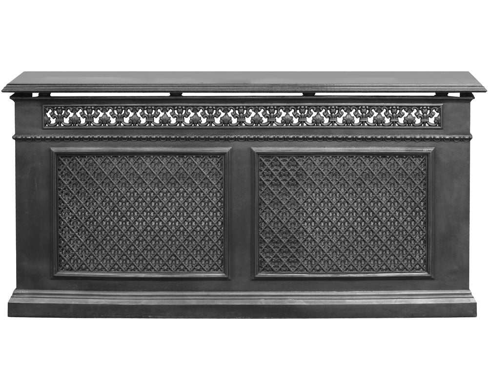 Carron Cast Iron 2 Panel Radiator Cover in Black