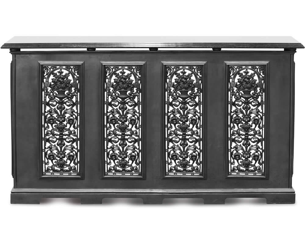 Carron Cast Iron 4 Panel Radiator Cover in Black