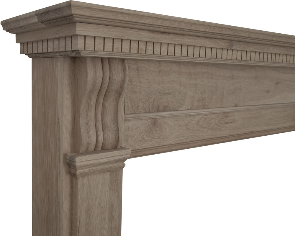 Carron Corbel Solid Oak Fireplace Surround in Unwaxed Oak