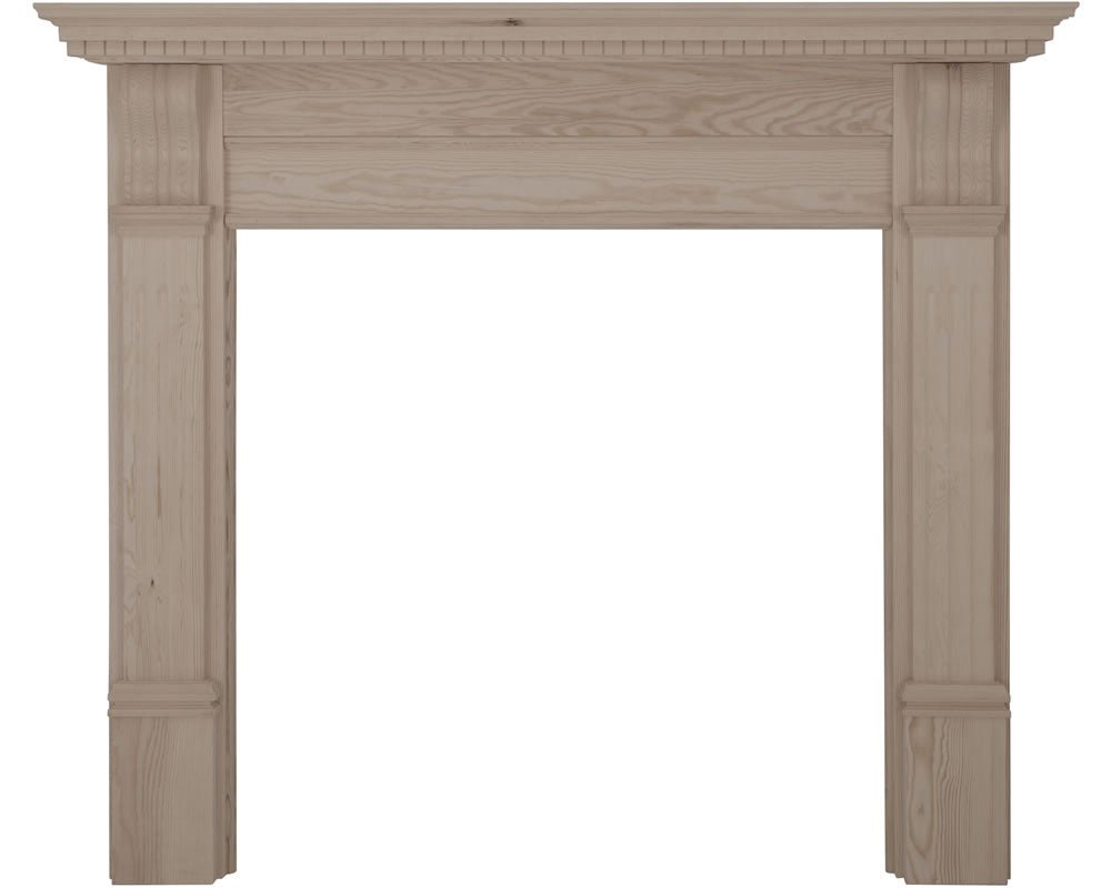 Carron Corbel Solid Pine Fireplace Surround in Unwaxed Pine