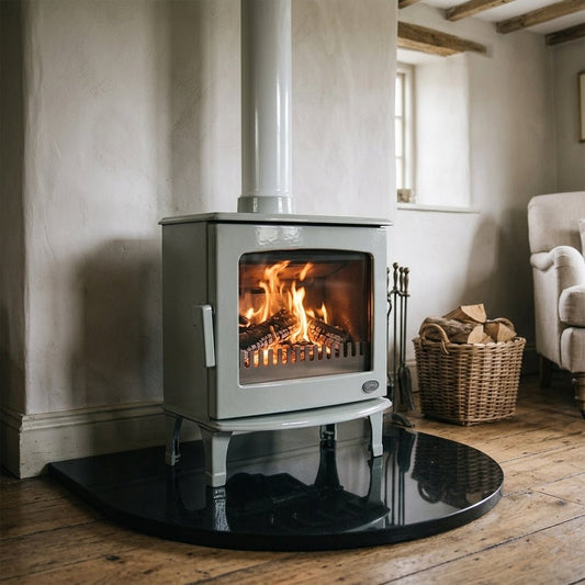 Carron Curved Stove Hearth in Black