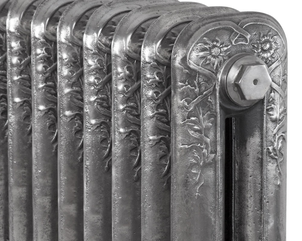 Carron Daisy 2 Column Cast Iron Radiator in Hand Burnished